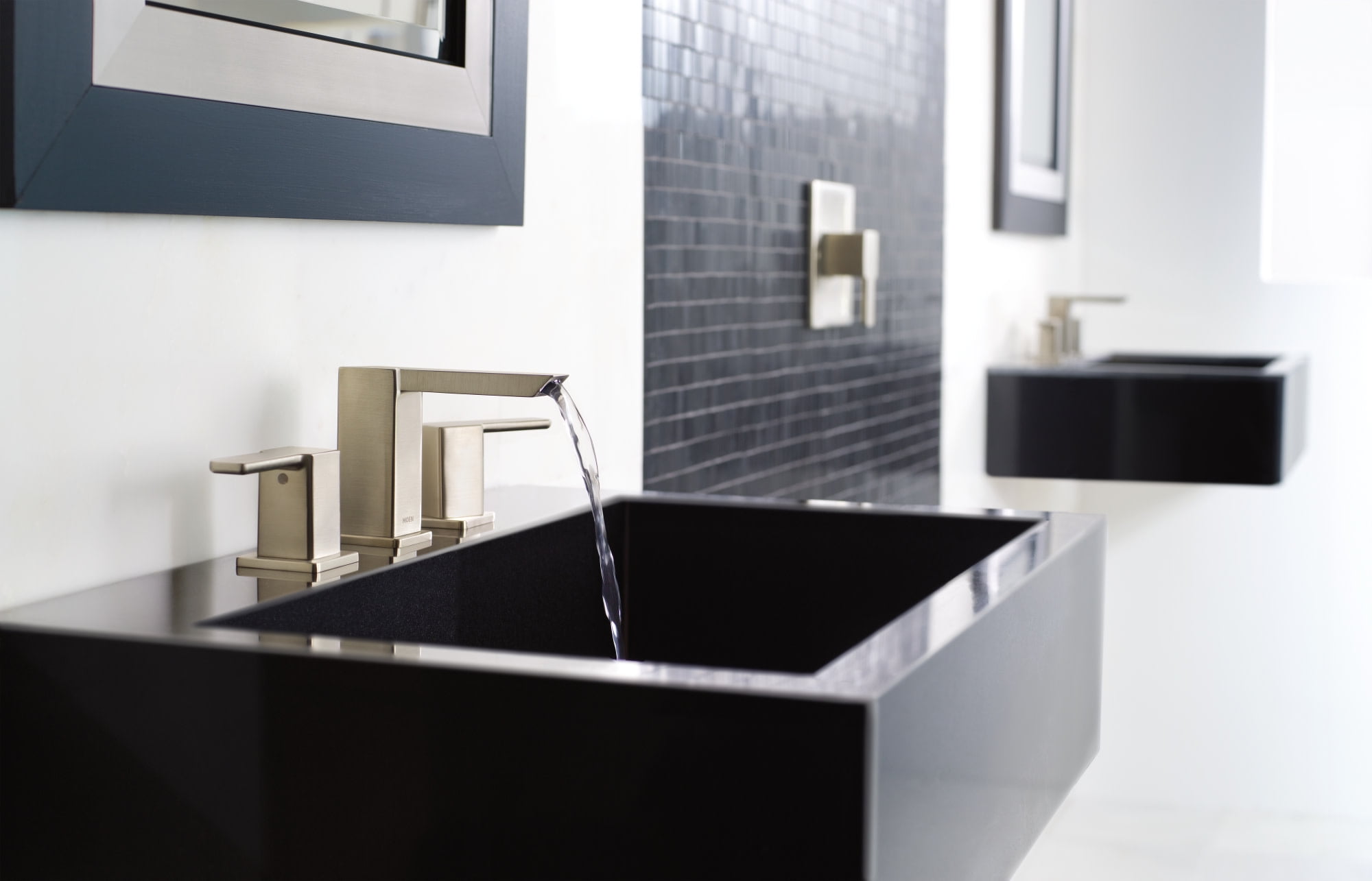 Moen 90 Degree Chrome Two-Handle Bathroom Faucet