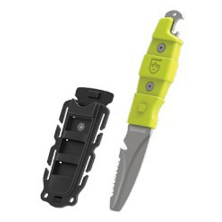 Blunt Tip Diving Knife - Akua Dive and Rescue Blunt Tip Waterproof Knife with Serrated Blade, Green