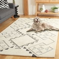 thumbnail image 3 of SAFAVIEH Casablanca Jerrie Aztec Shag Area Rug, Ivory/Grey, 9' x 12', 3 of 10