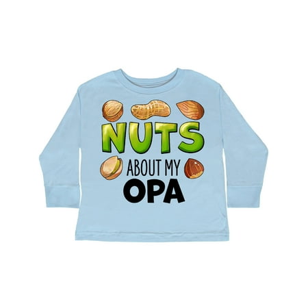 

Inktastic Nuts About My Opa Peanut Almond Pistachio Gift Toddler Boy or Toddler Girl Long Sleeve T-Shirt