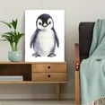 thumbnail image 5 of Adorable Penguin Watercolor Painting/Canvas Art， Suitable for Living Room， Bedroom， Office， Nursery， and Bathroom Decoration., 5 of 8