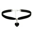 thumbnail image 2 of Moxufan Choker Necklaces Adjustable Chic Faux Leather Vintage Gothic Style Velvet Choker for Women,Black, 2 of 8
