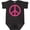 Black Leopard, variant on Inktastic Pink Peace Sign Girls Baby Bodysuit