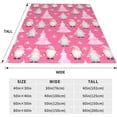 thumbnail image 4 of Pink Pastel Nordic Scandinavian Gnome Blanket Cute Christmas Snowflakes Flannel Throw Blankets Lightweight Soft Cozy Couch Bed Living Room Sofa Decor Gifts for Kids Teens Girl 40"x 50", 4 of 6
