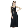 thumbnail image 5 of Bimba Women Black Summer Dress Mid Calf Length Custom Casual Dress, 5 of 9