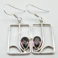 thumbnail image 2 of SilverStarJewel 925 Pure Silver Beautiful Mystic Topaz Well Made Hook Earrings 1.5" Bestseller, 2 of 3