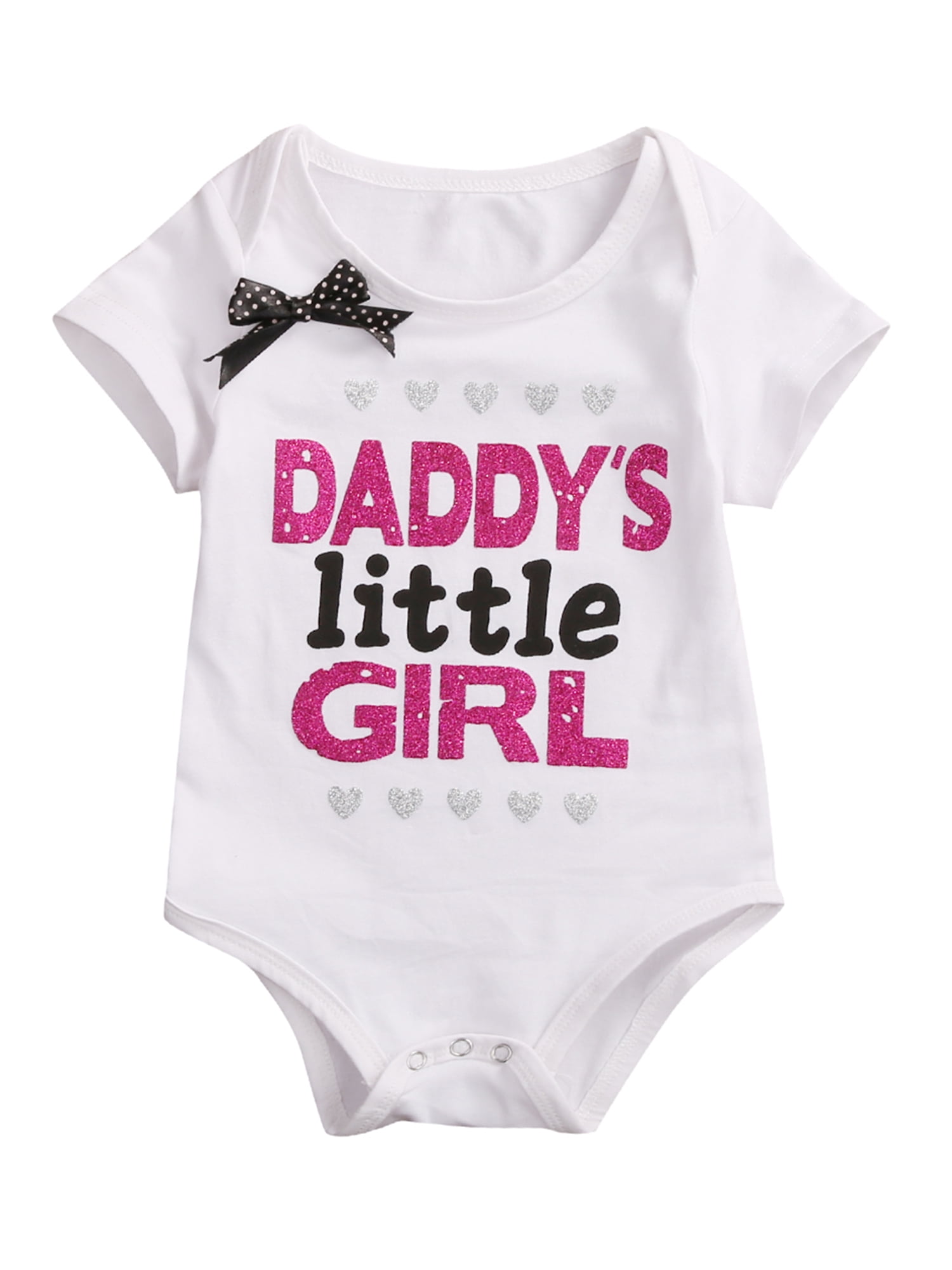 Nokpsedcb Newborn Toddler Infant Baby Girl Romper Jumpsuit Bodysuit Outfit Sunsuit Clothes White