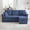 Navy, variant on Noble House Elena 4-Seater L-Shaped Corduroy Sectional Sofa with Pull-Out Storage, Ottoman for Living Room, Navy