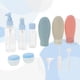 thumbnail image 3 of Juego de botellas de viaje reutilizables Unique Bargains de 8 piezas en azul y beige, 3 of 6