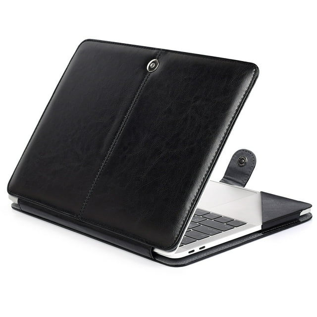Closure Laptop Case PU Leather Carrying Book Folio Protective
