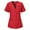 01 Red, variant on Weiqiqre Womens T Shirts Scrubs for Women Set V-Neck Pocket Top Stretch Nursing Scrubs