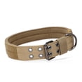 thumbnail image 1 of (XL, Marrón) Collar táctico para perros, collar militar ajustable de nailon para perros medianos y grandes para entrenamiento., 1 of 5