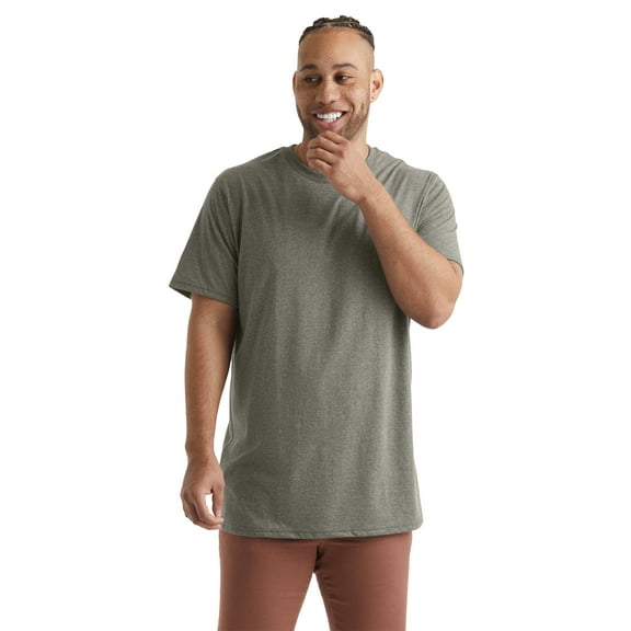 Hanes Men's & Big & Tall Men's Triblend Lightweight Crewneck Tee Shirt, Sizes S-4XLT
