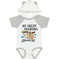 thumbnail image 3 of Inktastic My Great Grandma Loves Me with Sloth and Hearts Boys or Girls Baby Bodysuit, 3 of 5