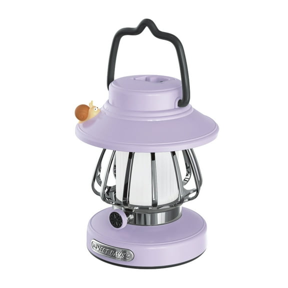 Vintage Camping Lantern Portable with 3-Level Dimming, USB Outdoor Light for Patio Wall Home Decor