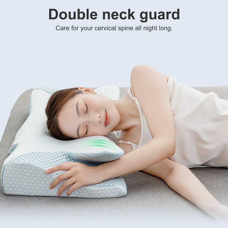 DISHAN Quick Rebound Neck Pillow Soft and Comfortable Memory Foam Two Way Ergonomic Design Cervical Pillow Bedroom Supply Walmart
