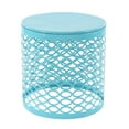 thumbnail image 5 of Decmode - Set of 2 Modern 17 and 20 Inch Turquoise Iron Accent Table, 5 of 6