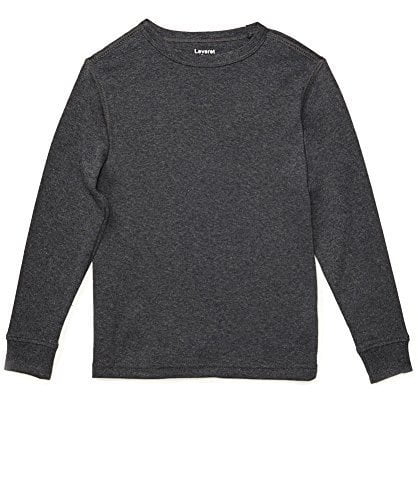 Arshiner Boys Long Sleeve Tee Shirts Crewneck Graphic Cotton Casual Tops 2-Pack