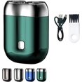 thumbnail image 1 of Repertoireof Rasoir, Nouveau Rasoir de Poche 2025 USB Mini-Hautes, Mini Rasoir Électrique Portable à Double Tête, Rechargeable, Étanche, Lavable, Double Rasoir pour Usage Humide et Sec (Vert), 1 of 8