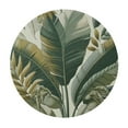 thumbnail image 2 of GOSMITH Tropical Palm Leaves Banana Jungle Leaf Seamless Floral Pattern Table Cover White, 2 of 7