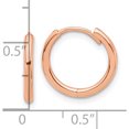 thumbnail image 4 of 14K Rose Gold Polished Hinged Hoop Earrings (Width 14.5) (Length 13.5) - Jbsp, 4 of 5