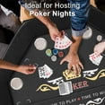 thumbnail image 4 of RayChee  Poker Table Foldable, 48 inch - 8 Player Octagonal Texas Holdem Table w/Cushioned Rail, Stainless Steel Cup Holders, Casino-Grade Felt Surface Portable and Durable(Black), 4 of 8