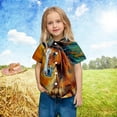 thumbnail image 5 of LIBRCLO Kids Button Down Shirts for Boys Size 5 Years Short Sleeve Summer Beach Shirts Casual Cowboy Prints Shirt Multicolor, 5 of 8