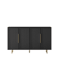 thumbnail image 5 of Hassch 56.7" Buffet Cabinet with Storage, Sideboard Cabinet with Adjustable Shelves & 4 Doors, Coffee Bar Cabinet, Credenza for Kitchen, Dining Room, Living Room, Black, 5 of 11