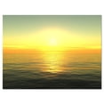 thumbnail image 2 of Brilliant Yellow Sunrise over Waters - Beach Photo Canvas Print, 2 of 3