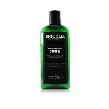 Brickell Men's Daily Strengthening Shampoo, Natural & Organic Ingredients, Featuring Mint & Tea Tree Oil to Soothe Dry & Itchy Scalp, Sulfate‑Free, 8 oz
