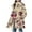 Khaki, variant on Boho Cardigans for Women Ethnic Style Printed Long Sleeve Button Down Lapel Casual Overcoat with Pockets Khaki L