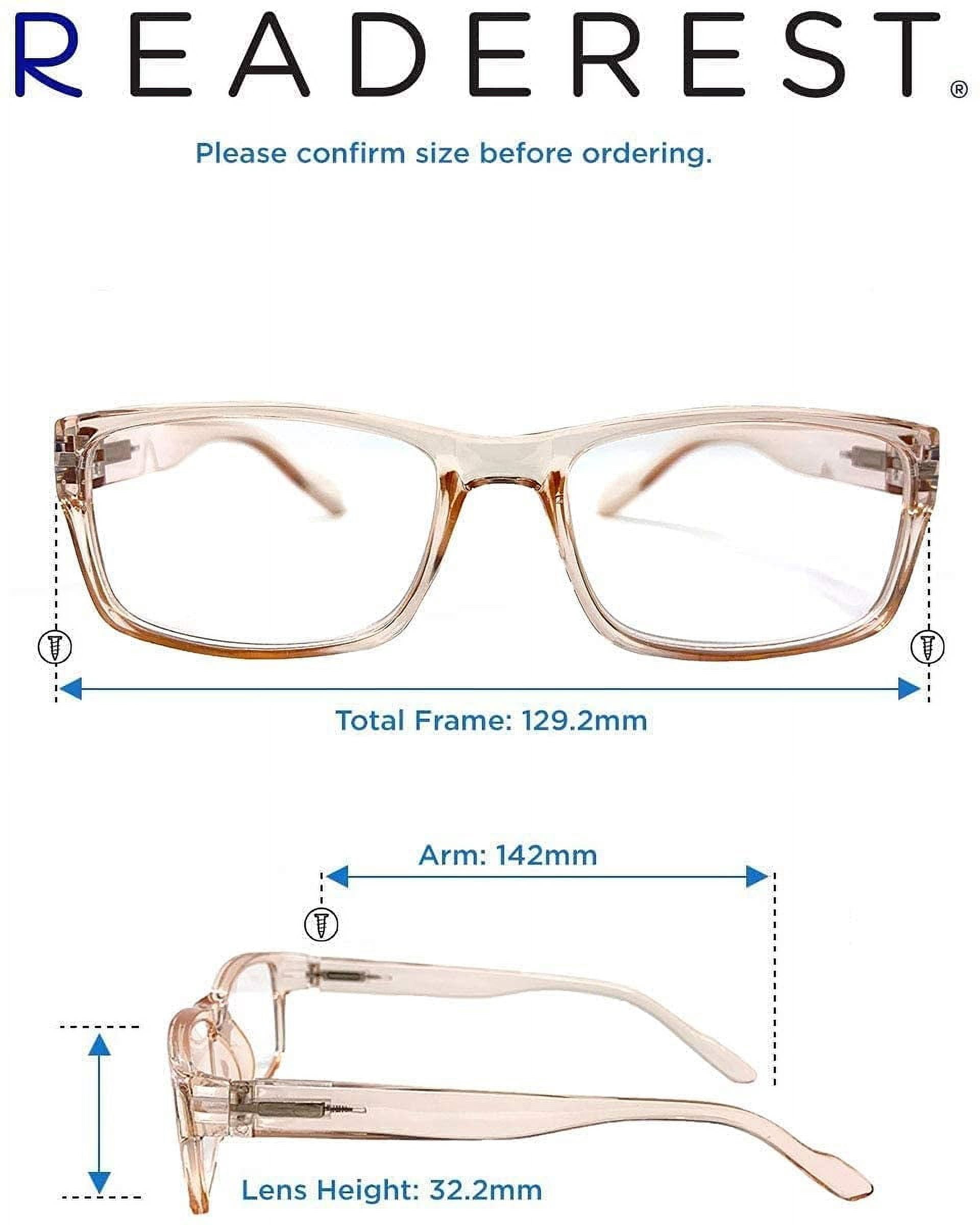 Readerest Blue Light Blocking Reading Glasses (Blush, Zero Magnification) Computer Glasses, fashionable for men and women, Anti Glare, Anti Eyestrain, UV protection