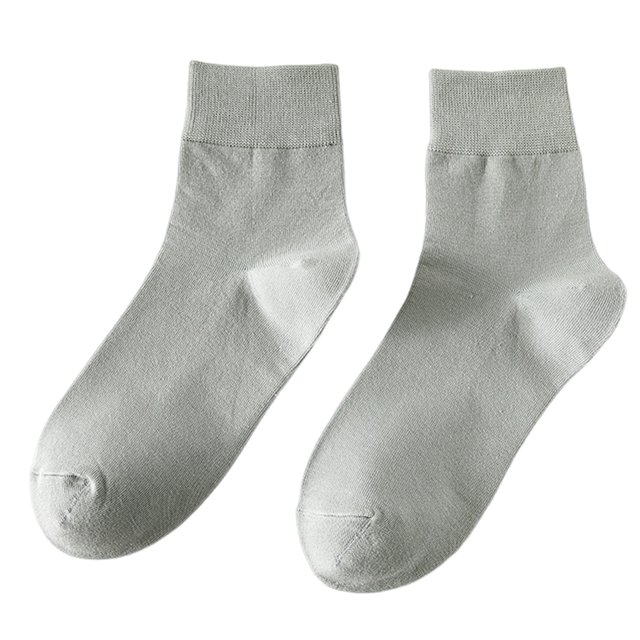 CSChome Socks Unisex Mid-tube No Odor Solid Color High Elasticity Slip Breathable Soft Sweat-absorption Shrink