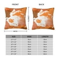 thumbnail image 4 of YFYANG Square Decorative Throw Pillow Case (Without Pillow Insert), Orange Watercolor Texture Bedroom Sofa Car Cushion Cover, 22"x22", 4 of 9