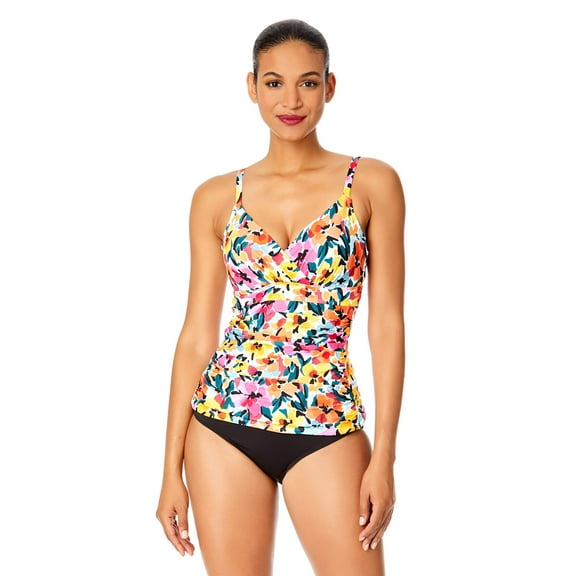 Anne Cole womens Underwire Surplice Tri Tankini, 32C/34B