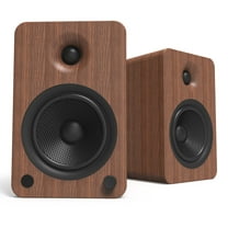 Kanto YU6 Powered Bookshelf Speakers with Built-In Bluetooth - Pair (Walnut)