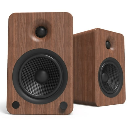 UPC: 0800152719368 | Kanto YU6 Powered Bookshelf Speakers with Built-In Bluetooth – Pair (Walnut)