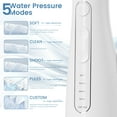 thumbnail image 6 of KIDSCOTER 300ML Water Flosser, 5 Modes 5 Tips,Detachable Tank, IPX7 Waterproof, White, 6 of 8