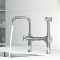 thumbnail image 3 of VIGO Cass Single-Handle High-Arc Widespread Bridge Kitchen Faucet with Pull-Out Side Sprayer in Chrome-VG02050CH, 3 of 17