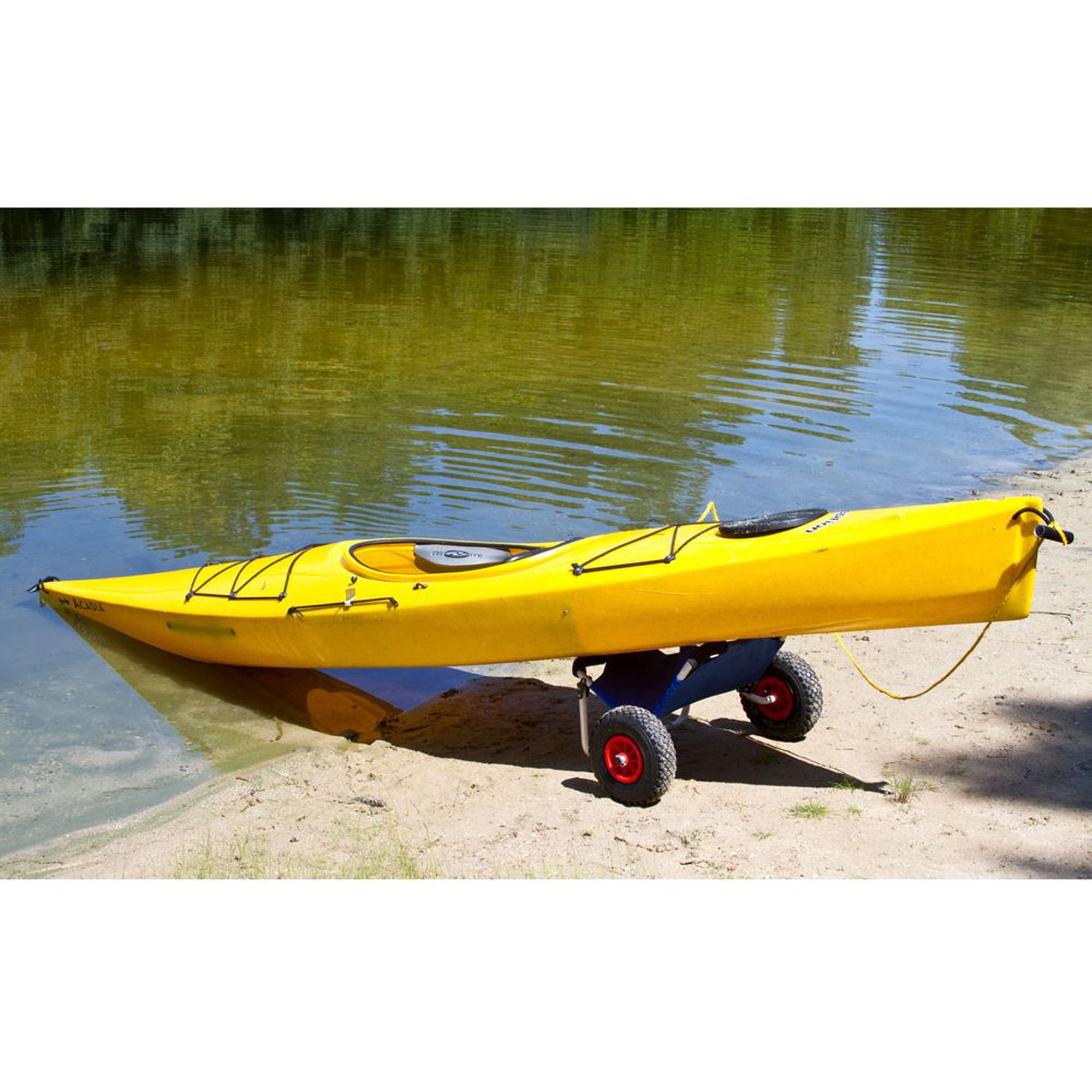 Elevate Outdoors Kayak & Canoe Dolly Cart with Seat, Portable Chair, 220 lb Capacity, Blue