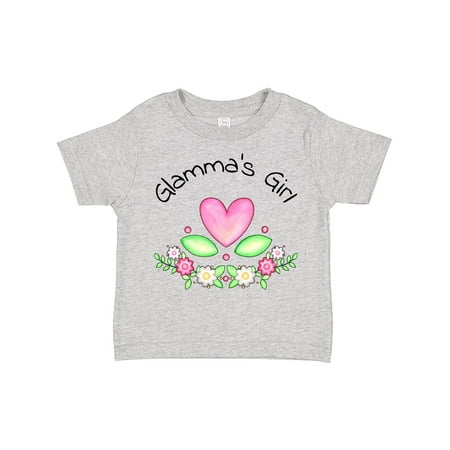 

Inktastic Glamma s Girl- Heart Flowers Gift Toddler Toddler Girl T-Shirt