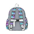 thumbnail image 3 of Mermaid Scales Pattern Backpack for School,Cute School Bag,Schoolbag with Adjustable Shoulder Straps & Padded Back,13.4"x11"x4.7", 3 of 6
