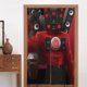 thumbnail image 1 of Cortina para puerta de baño Skibidi, cortina opaca con estampado de patrón para ventana, cortina divisoria de ambientes, tapiz para decoración del hogar, 34" de ancho x 56" de largo, 1 of 7