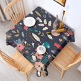 thumbnail image 2 of Pioneer Flower Floral Print Pattern Square Tablecloth,Waterproof Square Table Cover,Wipeable Spillproof Washable Table Cover for Home Kitchen Party Decor 60"x60"(152x152cm), 2 of 6