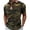 Army Green, variant on Polos for Men Short Sleeve Lapel Zipper Camo Printing T Shirt Spring Summer Stylish Loose Casual Men Polo Shirts Brown XXL