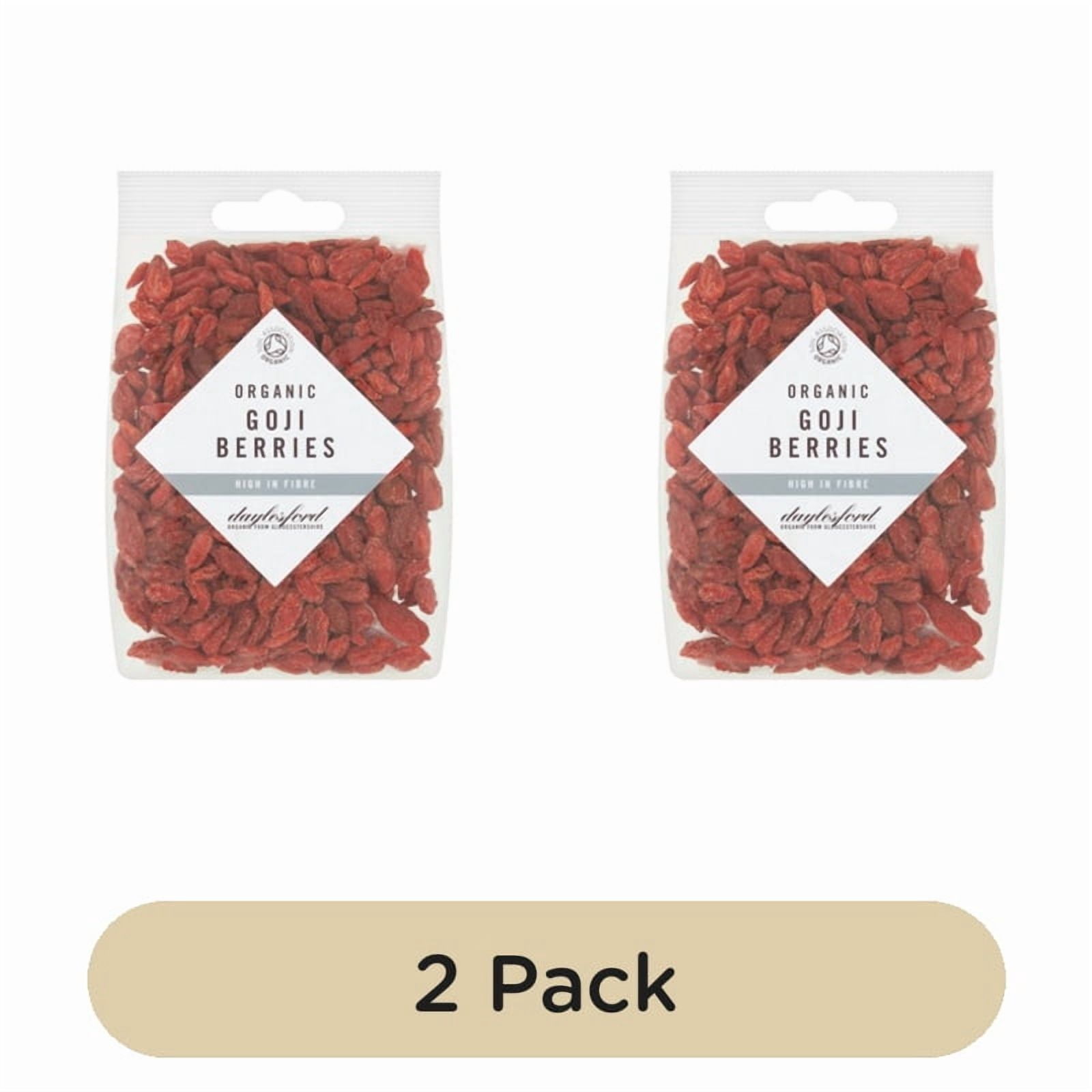 Daylesford Organic Dried Goji Berries 125g, British Import (Pack of 2)