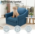 thumbnail image 5 of HOMREST Swivel Accent Chair Sets of 2,Linen Fabric Armchair Modern Chairs w/Removable Cover for Reception Living Room,Blue, 5 of 10