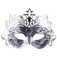 thumbnail image 1 of Máscara de ojo de media cara, disfraces decorativos de baile de graduación, accesorios de fiesta, decoraciones para actuación de Halloween Ropa, zapatos y accesorios Miscelánea plata antigua Jumpingount AP010202-02B, 1 of 6