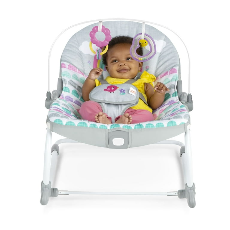 Bright Starts Infant to Toddler Baby Rocker Rosy Rainbow