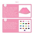 thumbnail image 4 of Sonducket tutú Traje de baile Vestidos de niña Ropa para ocasiones especiales con buen rendimiento Decoración de fiesta para niños Lago azul Prendas para la parte inferior del cuerpo Rosado, 4 of 6